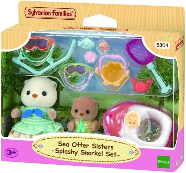 Sylvanian Families - 5804 - Sorelle Lontra marina -Splashy Snorkel Set