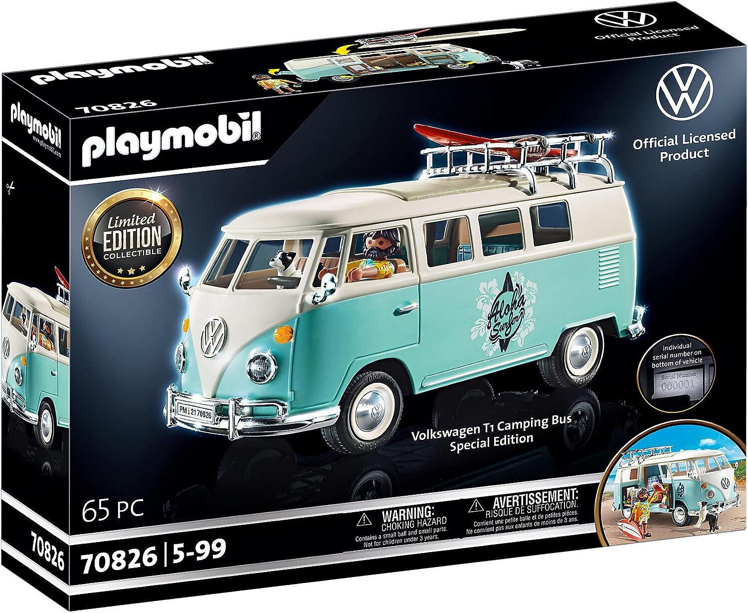 Originale PLAYMOBIL® 70826 - Volkswagen T1 Camping Bus Edizione Speciale