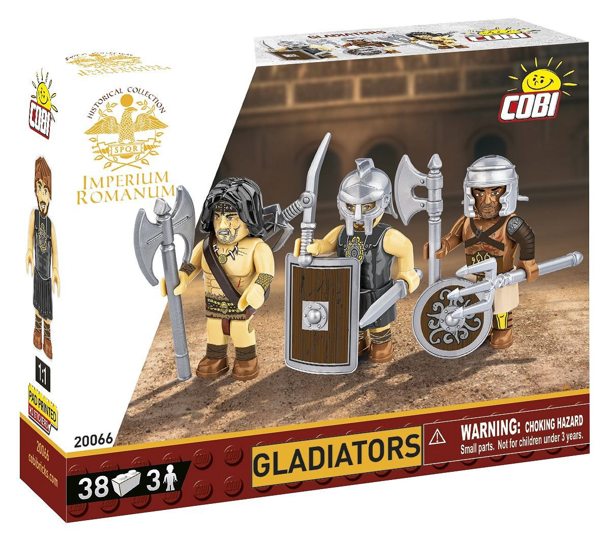 COBI, 3 statuette di gladiatori con accessori - 38 pezzi, ,  COB20066