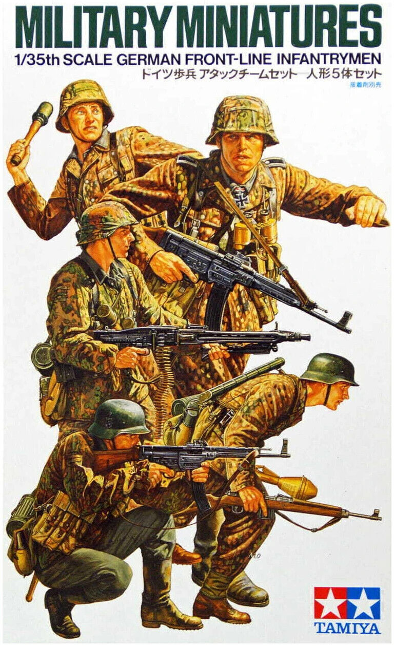 Tamiya 35196 Military Miniatures German Front-Line Infantrymen Kit Montaggio ...
