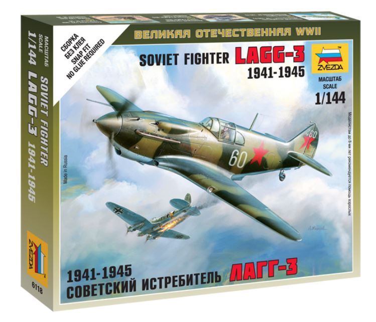 1:144 Zvezda Soviet Fighter La Gg-3 Kit Z6118 Modellino