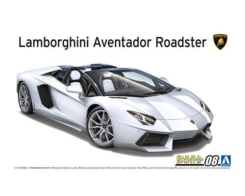 Lamborghini Aventador Roadster 1:24 Plastic Model Kit AOSHIMA