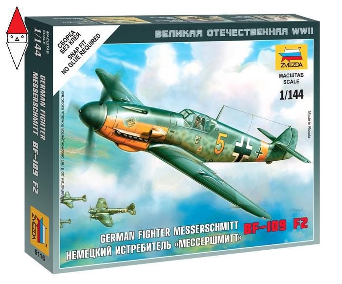 ZVEZDA 1/144 GERMAN FIGHTER MESSERSCHMITT BF-109 F2