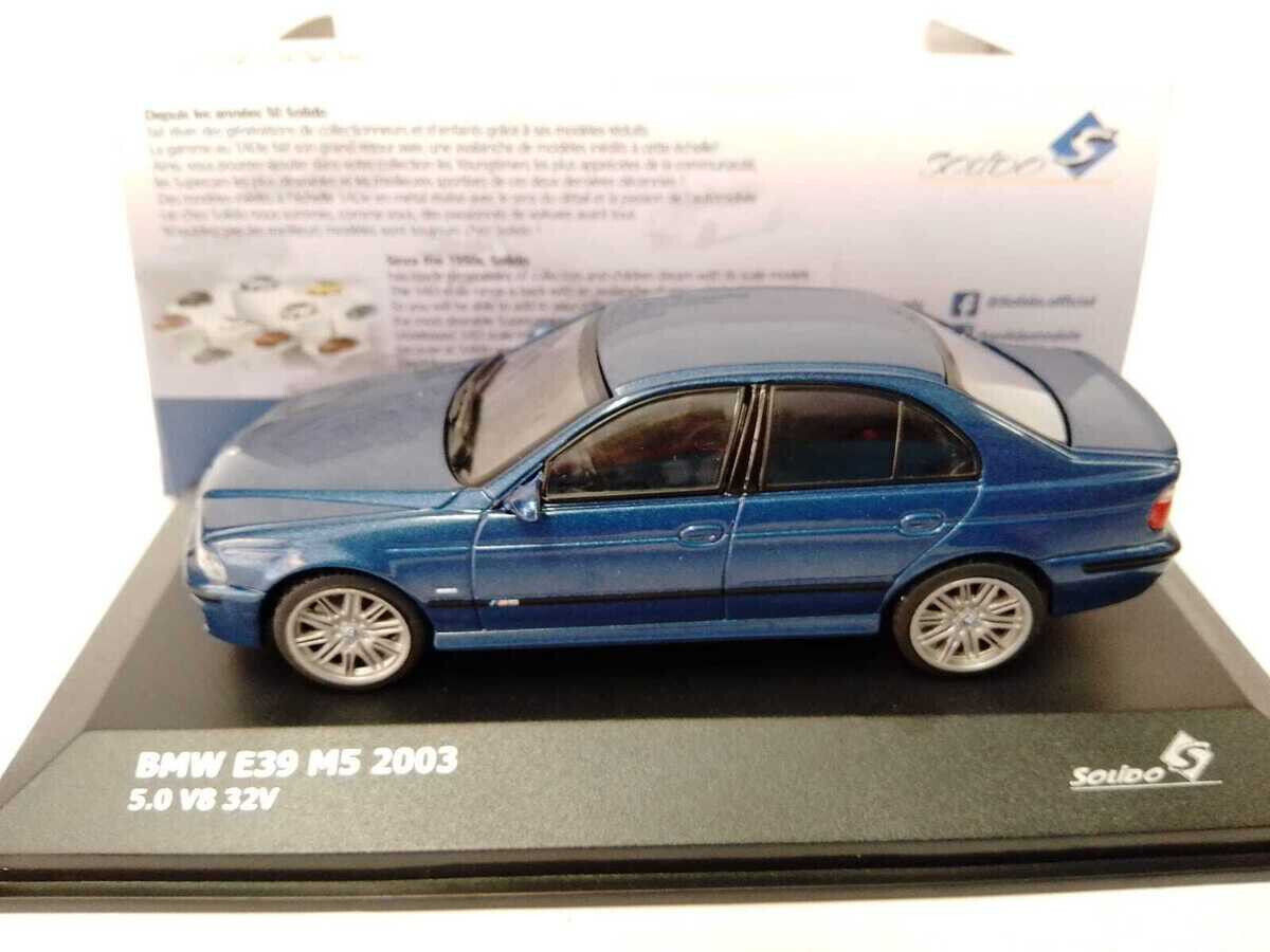 BMW E39 M5 2003 5.0 V8 32V BLUE METALLIC   SOLIDO 1:43 S4310501