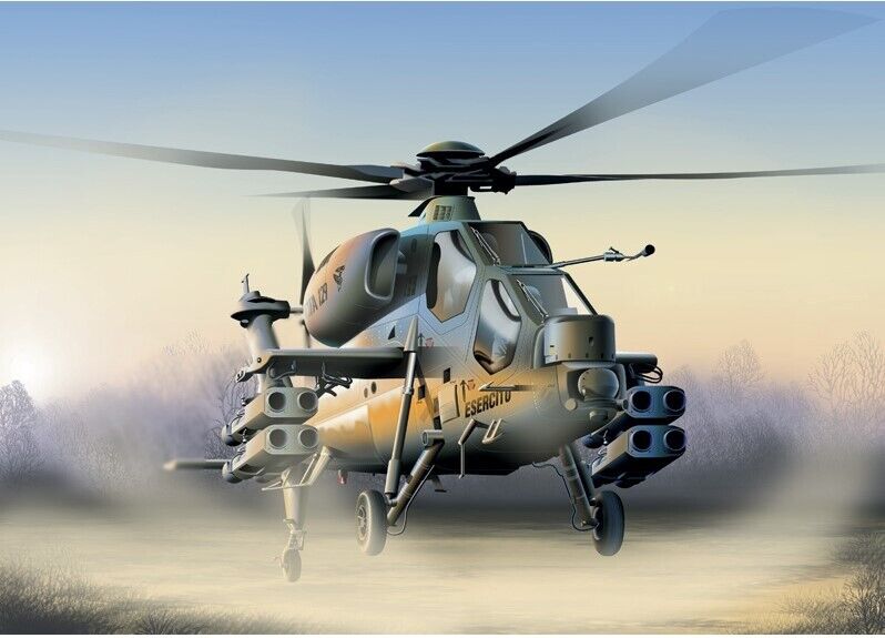 ITALERI, Elicottero A-129 Mangusta da assemblare e verniciare, 1/72,  ITA0006
