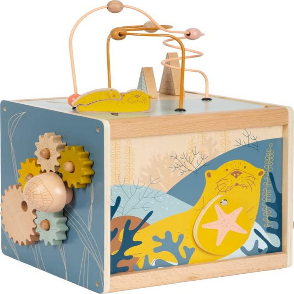 small foot Cube Seaside, Wood, Versatile Motor Activity Toy for Toddlers, Ages 1