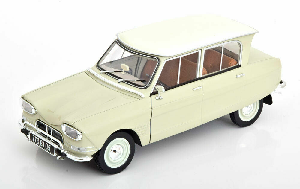 NOREV COLLECTORS 1:18 DIE CAST AUTO CITROEN AMI 6 1965 PAVOS WHITE    ART 181529