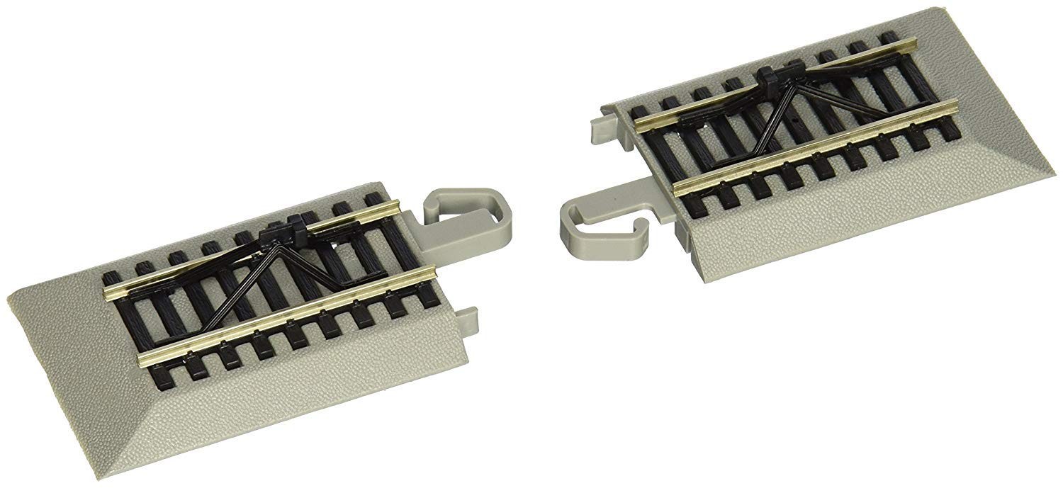 Bachmann Trains 44591 (Snap-Fit E-Z TRACK HAYES BUMPERS (2/card) -NICKEL SILVER