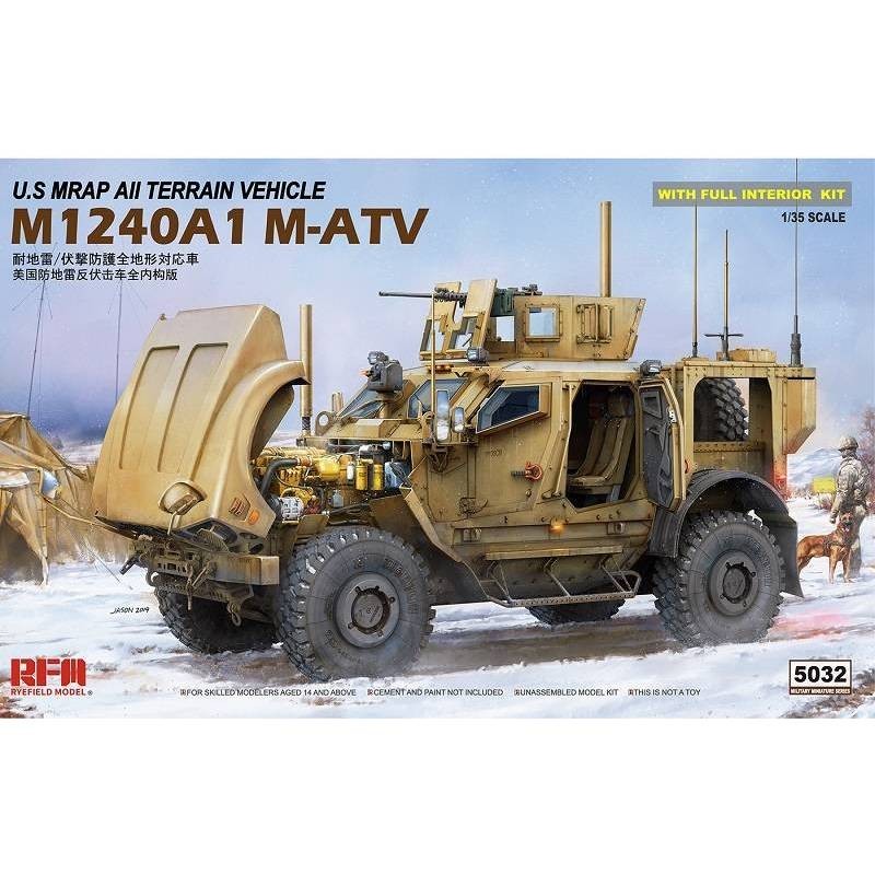 Modello Auto U.S. MRAP Veicolo Fuoristrada M1240A1 M-ATV | Rye Field Model | 503