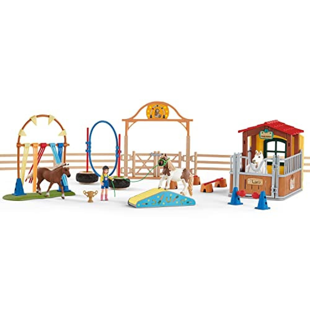 SCHLEICH 72149 Agility nella scatola per cavalli, per bambini dai 3 anni in su,