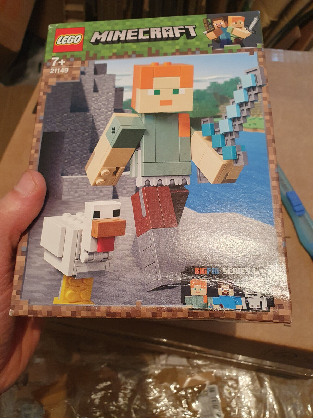 LEGO MINECRAFT 21149 MAXI-FIGURE DI ALEX CON GALLINA nuovo scatola imperfezioni
