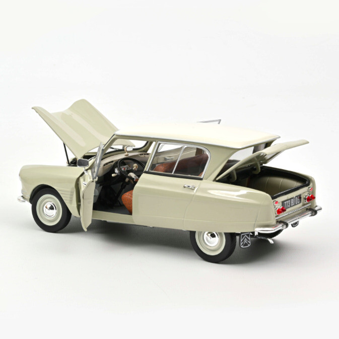 CITROEN AMI 6 1965 PAVOS BIANCO NOREV 181529 1/18 METALLO FUSO BEIGE CREMA