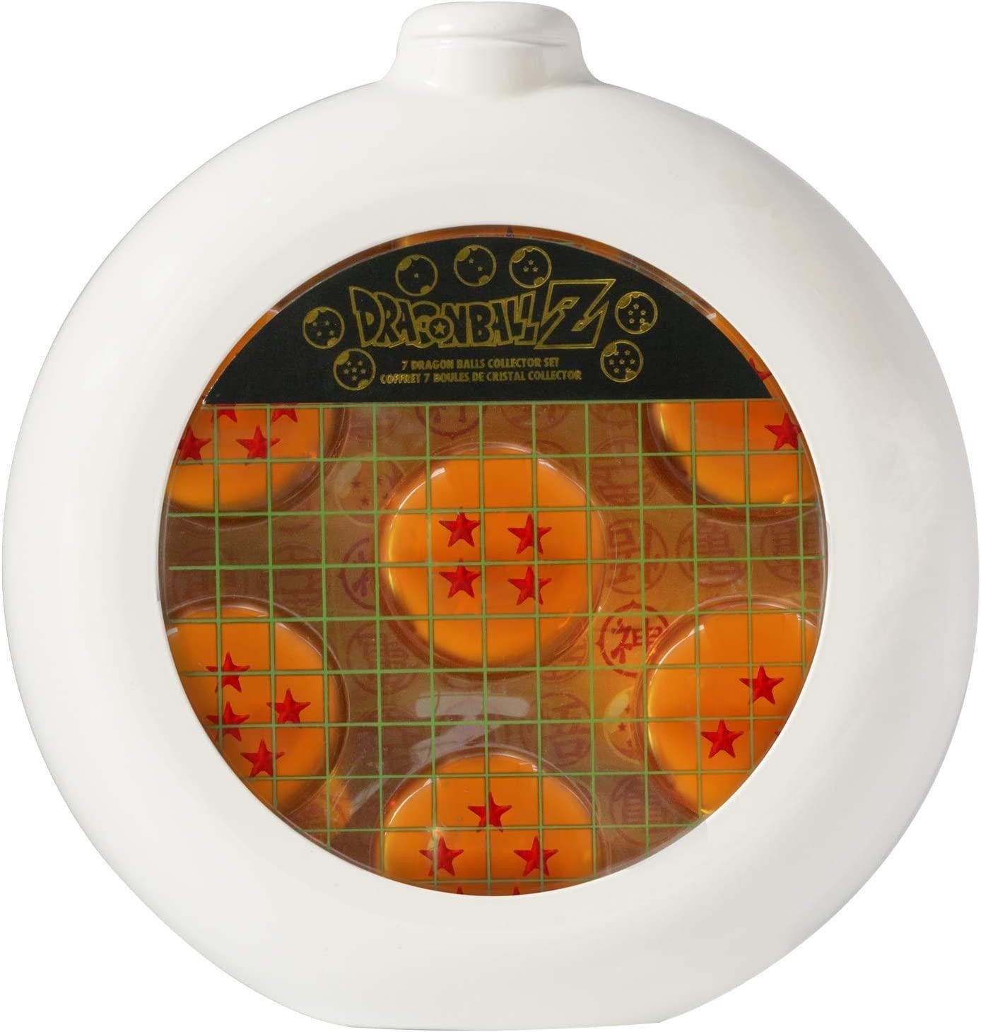 Dragon Ball - Set di 7 Sfere del Drago con Box in Metallo a forma di Radar