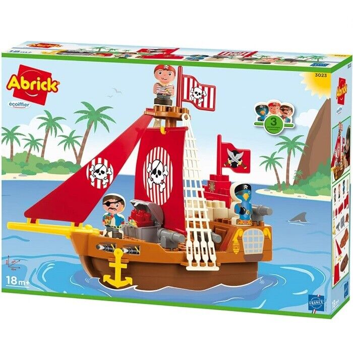 Ecoiffier Abrick Galeone dei Pirati Playset con Costruzioni