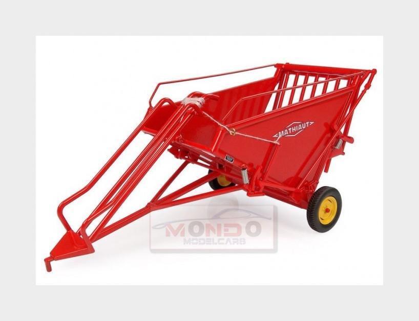 1:32 UNIVERSAL HOBBIES Mathiaut Mdt 72 Small Bale Collecting Cart Red UH6722