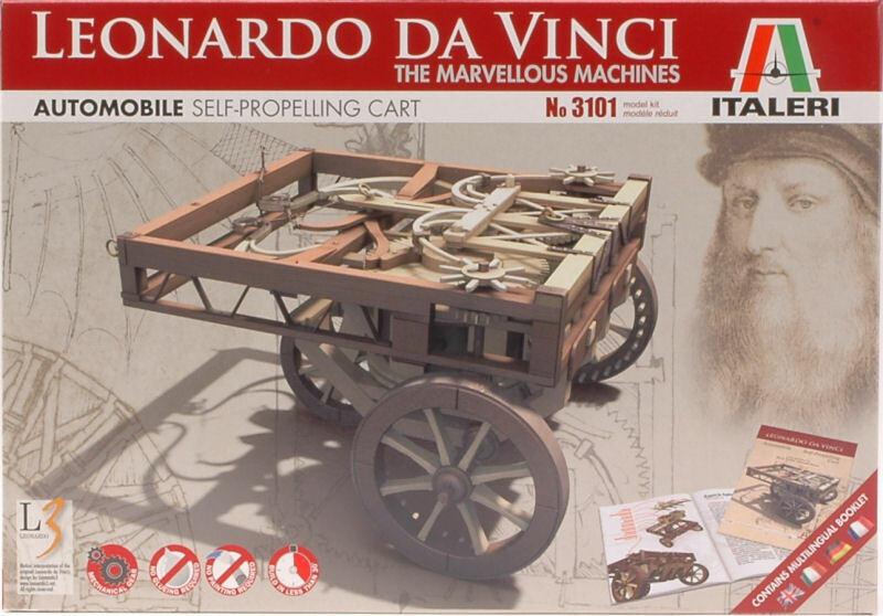 Automobile Self-Propelling Cart Leonardo Da Vinci Machines Plastic Kit Cm 10