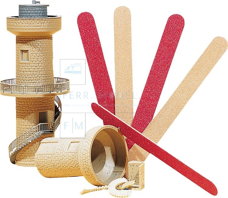 FALLER 170689 - Set 5 lime abrasive per modellismo grana 80 e 120