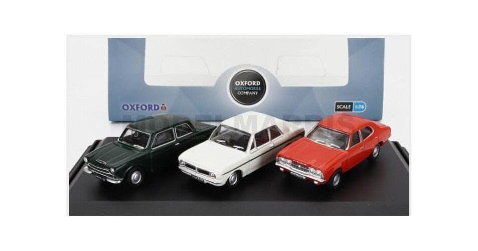 OXFORD-MODELS OX76SET84 FORD ENGLAND - SET 3X CORTINA MKI 1962 - MKII 1967 - MKI