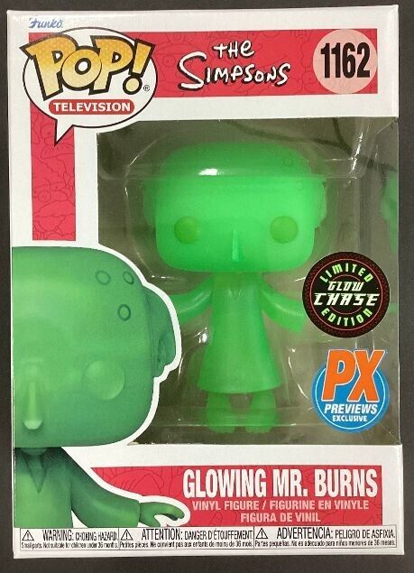THE SIMPSONS GLOWING MR BURNS FUNKO POP! ANIMATION 1162 CHASE GLOWN IN THE DARK