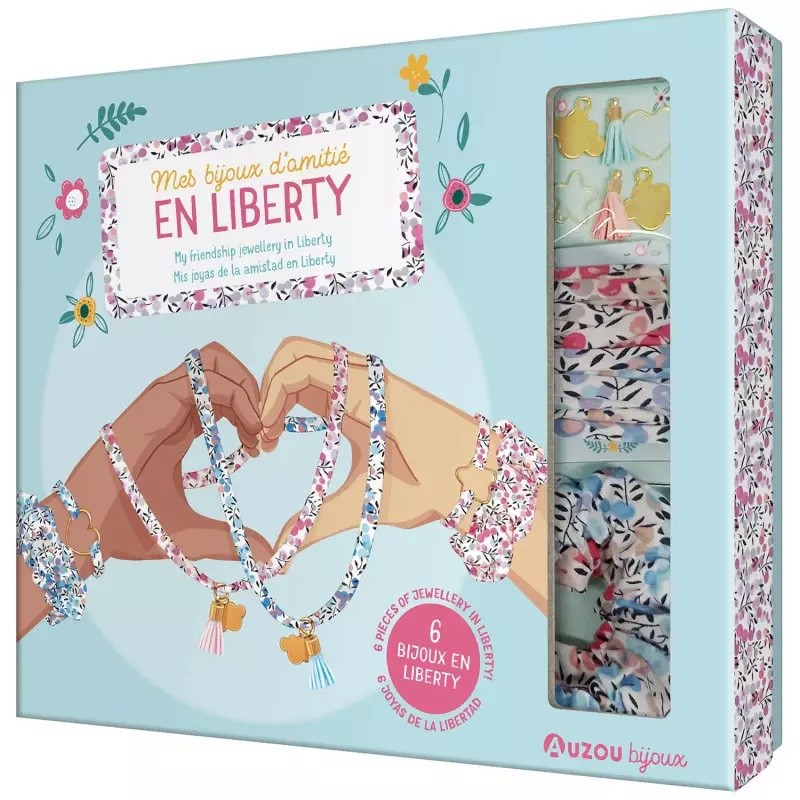 COFANETTO CREATIVO kit artistico GIOIELLI DELL'AMICIZIA liberty AUZOU età 6+