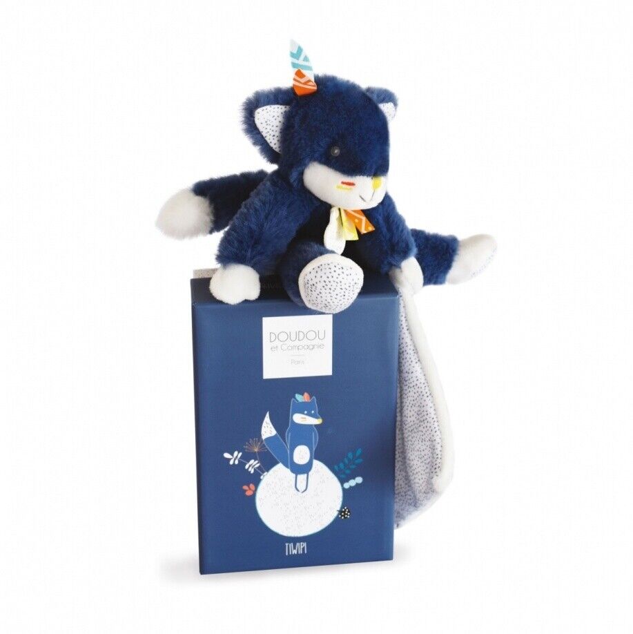 DOUDOU ET COMPAGNIE - Peluche lupo con coperta TIWIPI - 21cm -  - DC3632