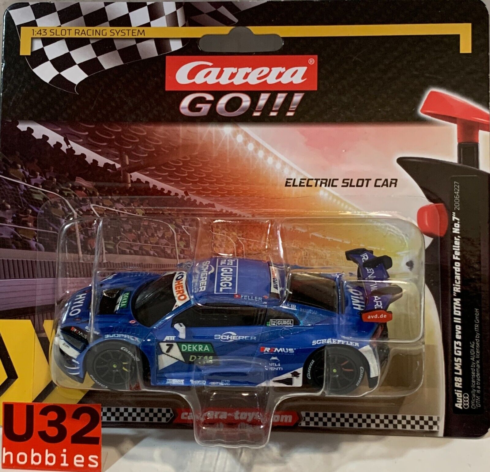 Slot Car Carrera Go!!! 64227 Audi R8 Evoii #7 Dtm Ricardo Feller