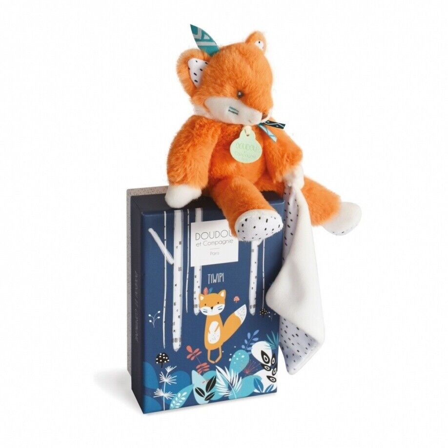 DOUDOU ET COMPAGNIE - Peluche volpe con coperta TIWIPI - 21cm -  - DC3633