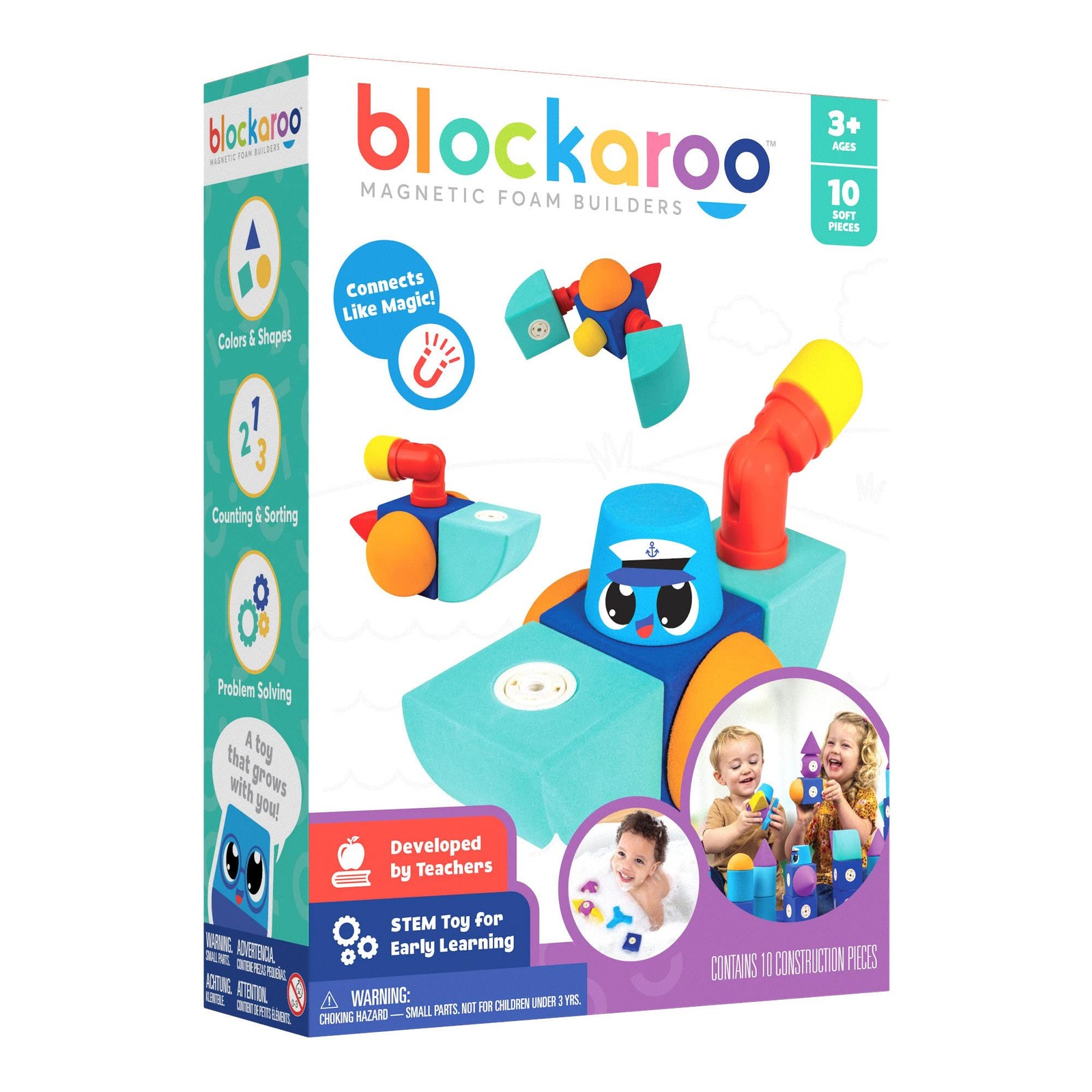 Blockaroo magnetic building blocks, educational game for children, educational w