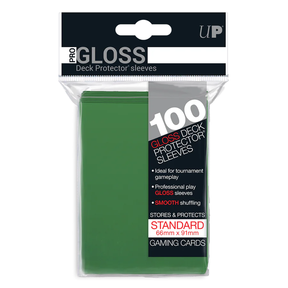 100 Bustine Ultra Pro STANDARD GREEN Pro Gloss Bustine Verde