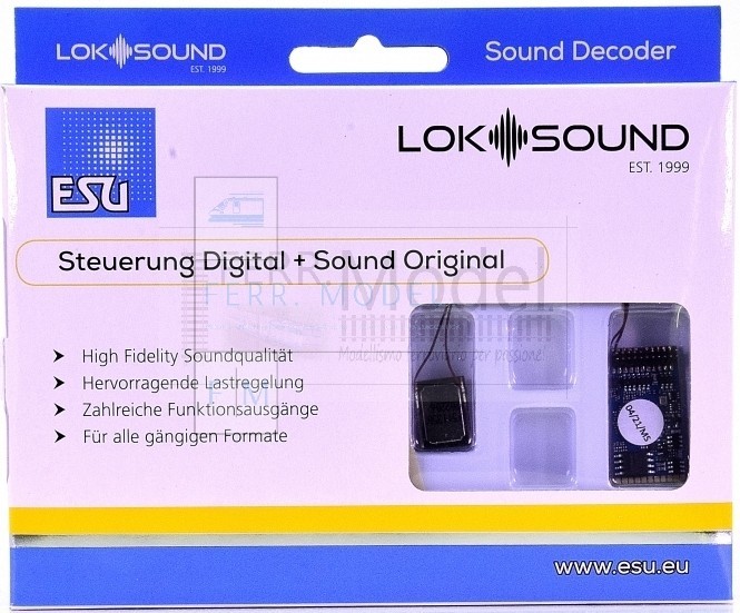 ESU ELECTRONIC 58412 - LokSound 5 Decoder SOUND PLUX22 VERGINE oppure SUONI FS A
