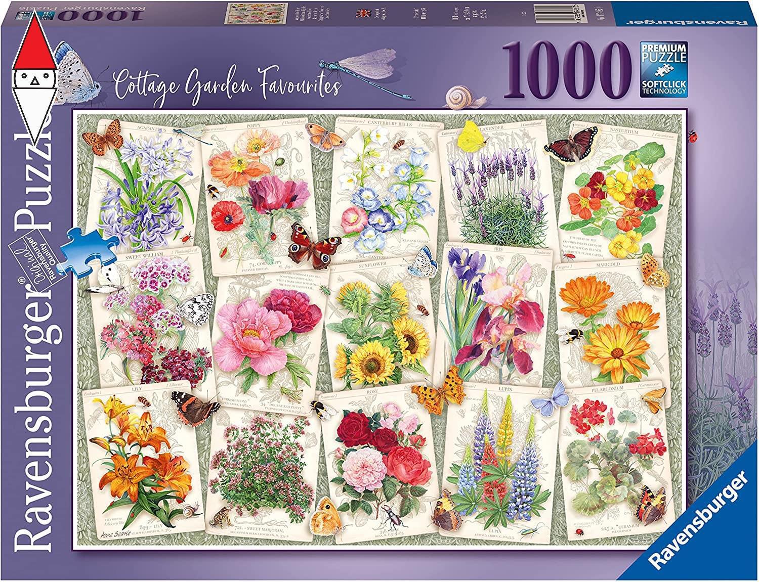 PUZZLE TEMATICO RAVENSBURGER COLLEZIONE DI FIORI 1003 PZ