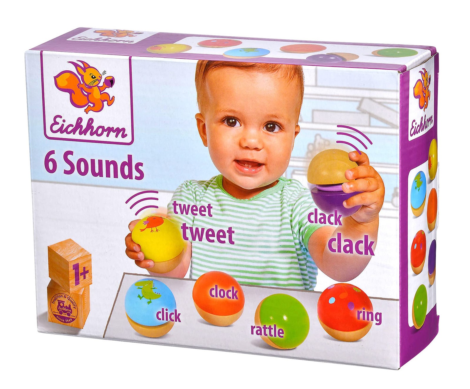 Eichhorn 100003487 Music Wooden Balls, Multicoloured
