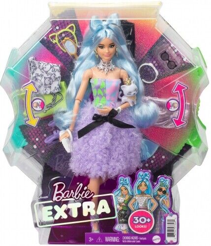 Mattel - Barbie Extra Doll & Accessories Set with Mix & Match Pieces for 30+ Loo