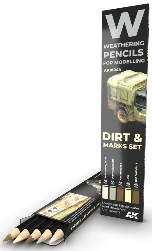 Watercolor Pencils Set Matite Splashes, Dirt And Stains Ak10044 AK INTERACTIVE