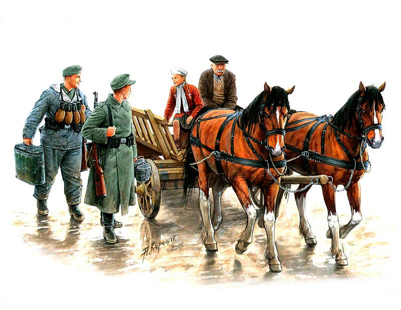 Somewhere In Europe 1944 Figure 1:35 Plastic Model Kit MASTER BOX