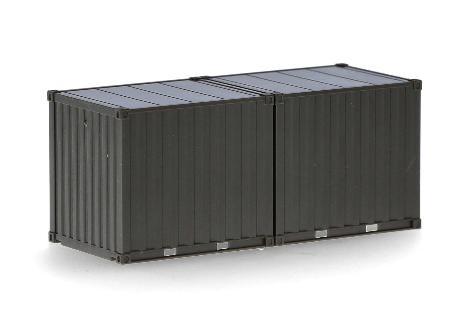 HERPA, Container 10 piedi verde scuro - 2 pezzi, 1/87,  HER747103