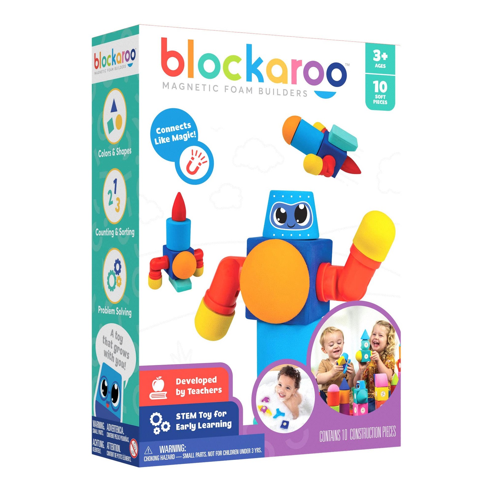 Blockaroo Magnetic building blocks, educational game for children, educational w