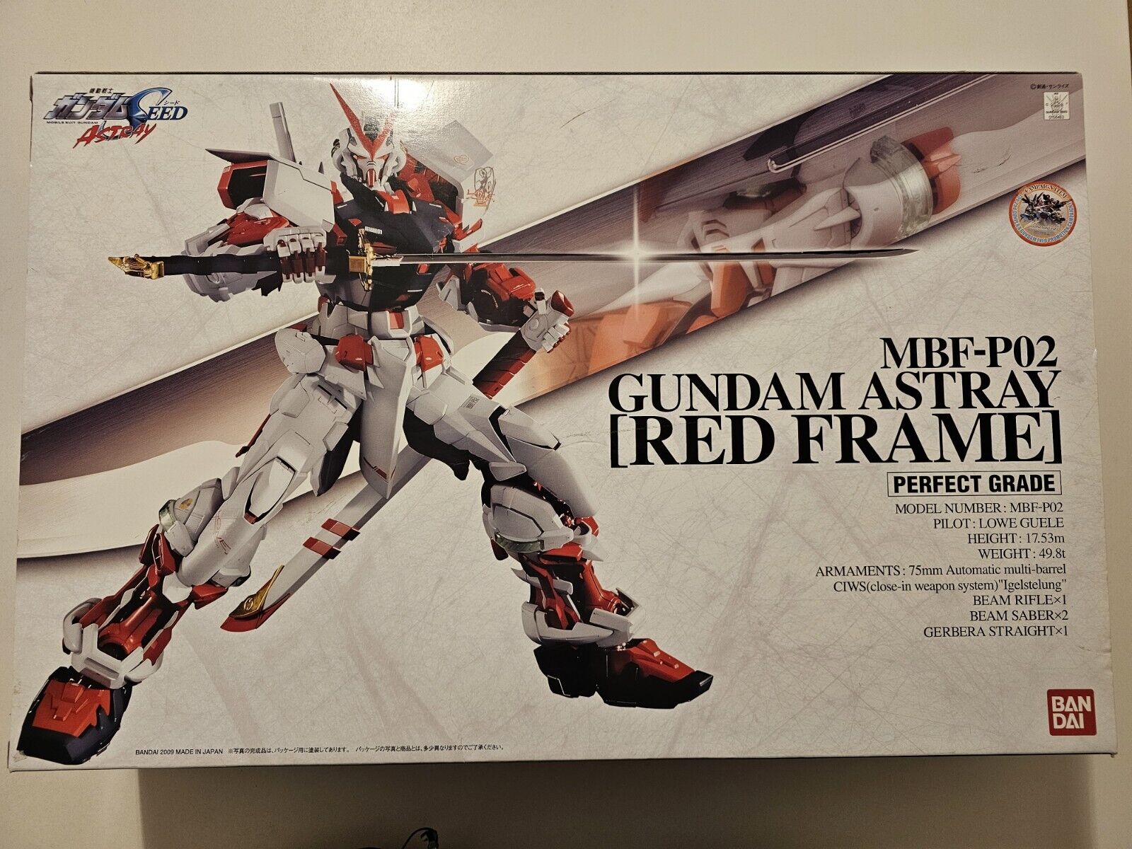 GUNDAM - 1/60 Astray Red Frame Perfect Grade Model Kit PG Bandai