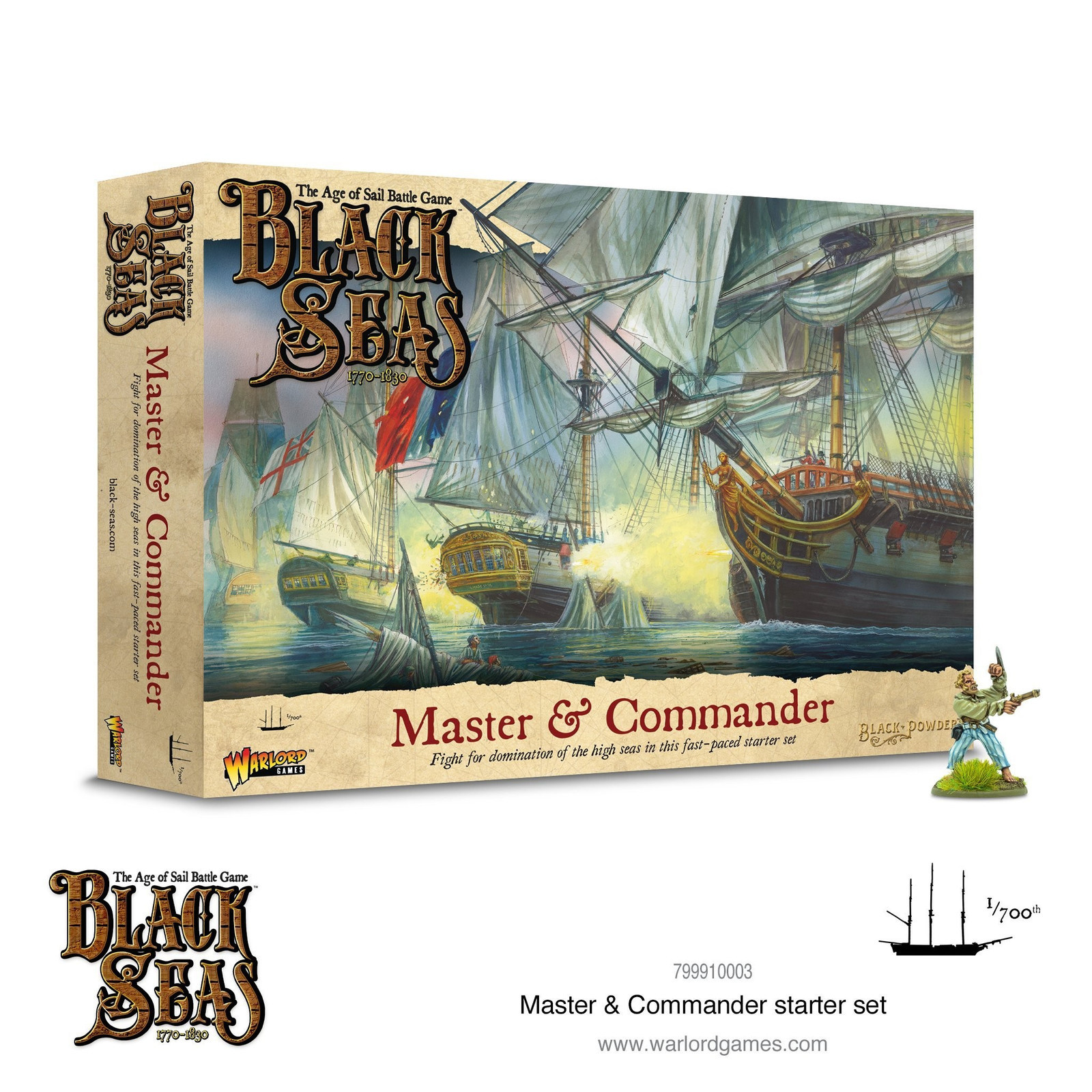 BLACK SEAS MASTER & COMMANDER Starter Set Age of Sail Navy battle game miniature