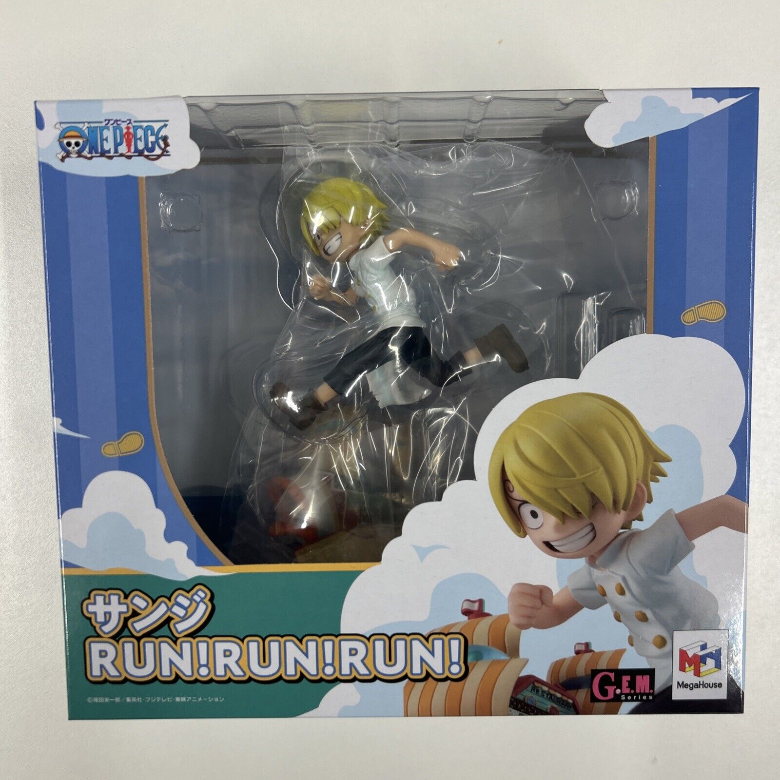 Merchandising One piece Sanji RUN!RUN!RUN! Mega hours BANDAI  G.E.M. Series