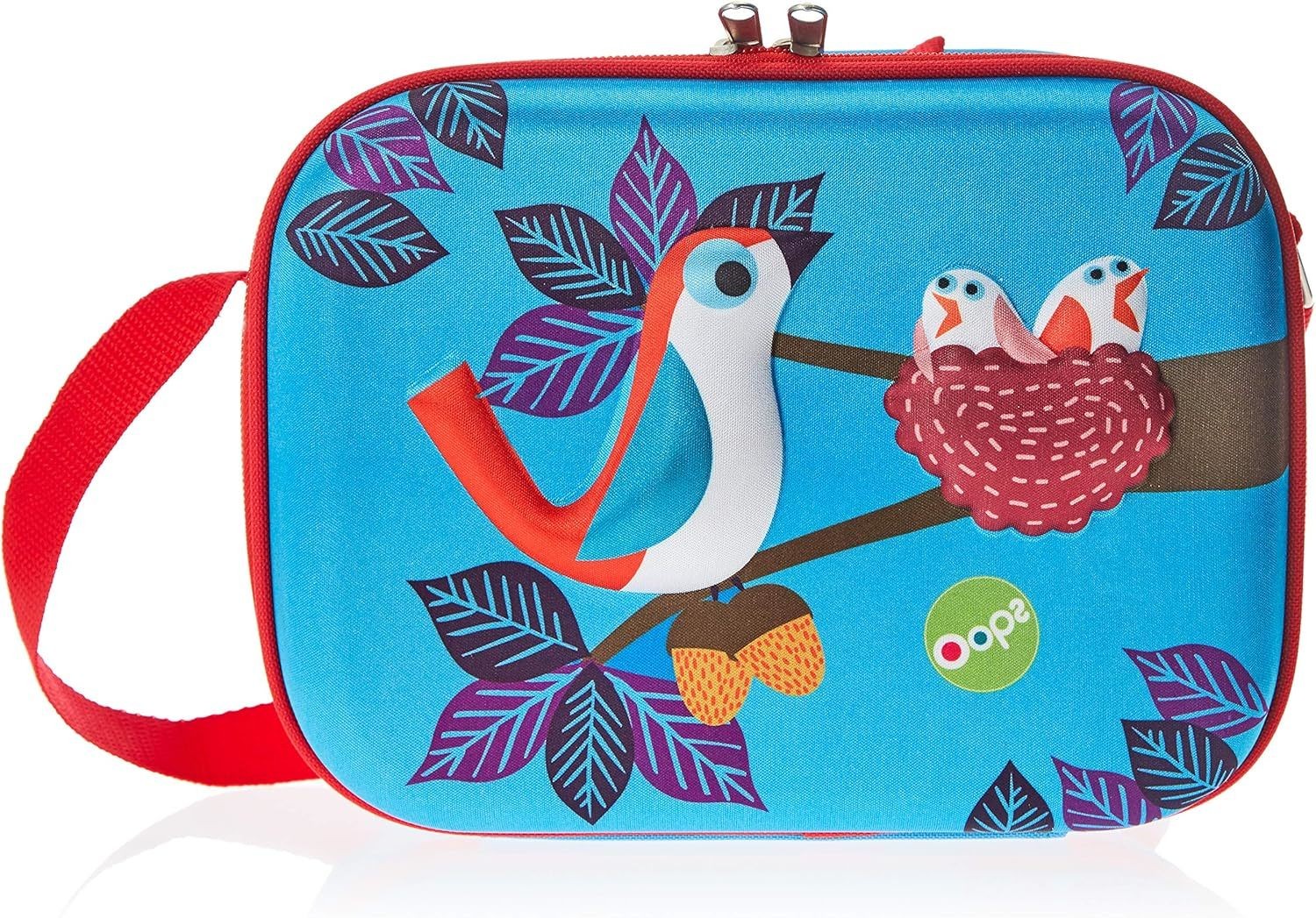 Porta merenda morbido multicolore uccellini  - Oops - 31006.3