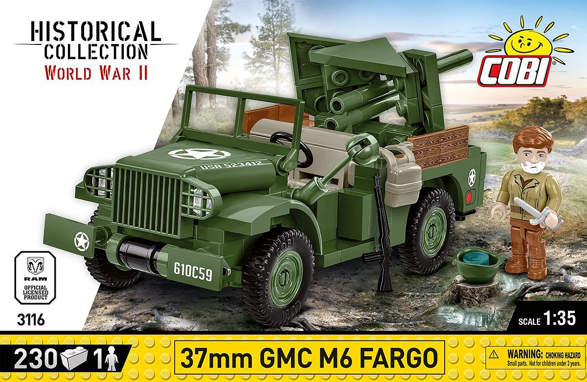 COBI, DODGE WC-55 GMC M6 Fargo 37mm - 230 Pezzi, 1/35,  COB3116