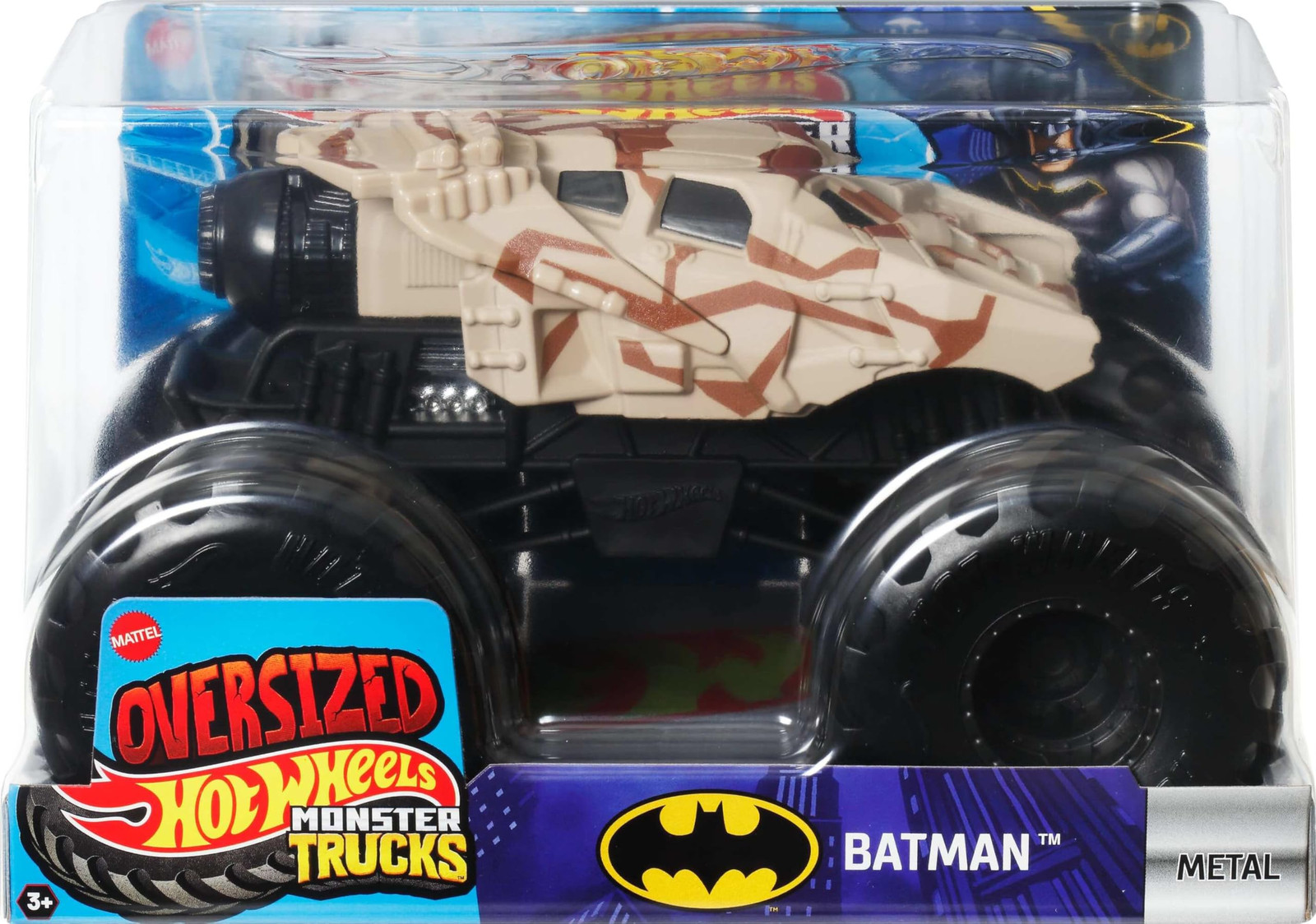 Hot Wheels Monster Trucks Batmobile Toy Vehicle Tumbler Camouflage Version 1:24