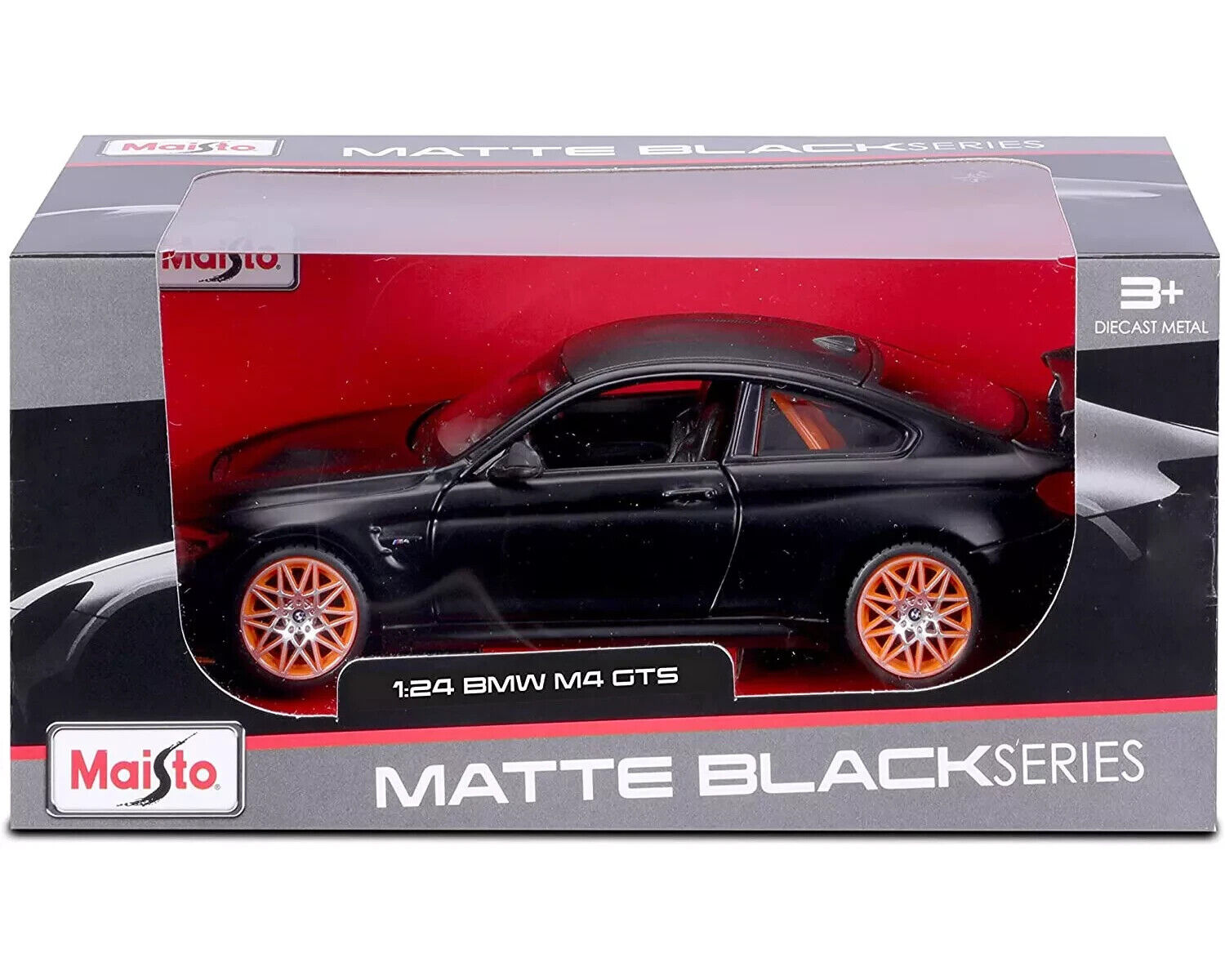 MAISTO MATTE BLACK SERIES  1:24 AUTO DIE CAST BMW M4 GTS NERO OPACO ART 31246