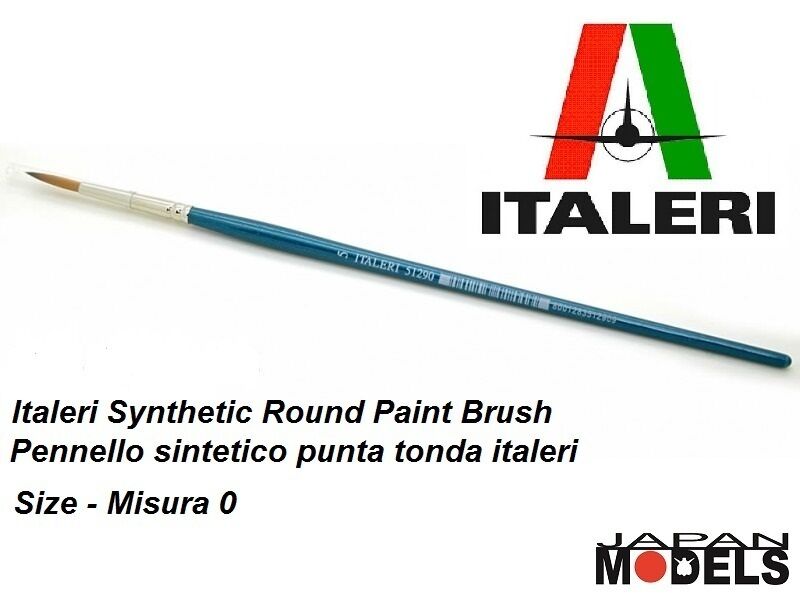 Italeri Pennello Paint Sintetico Tondo 0 - Round Brush Per Modellismo Nuovo New