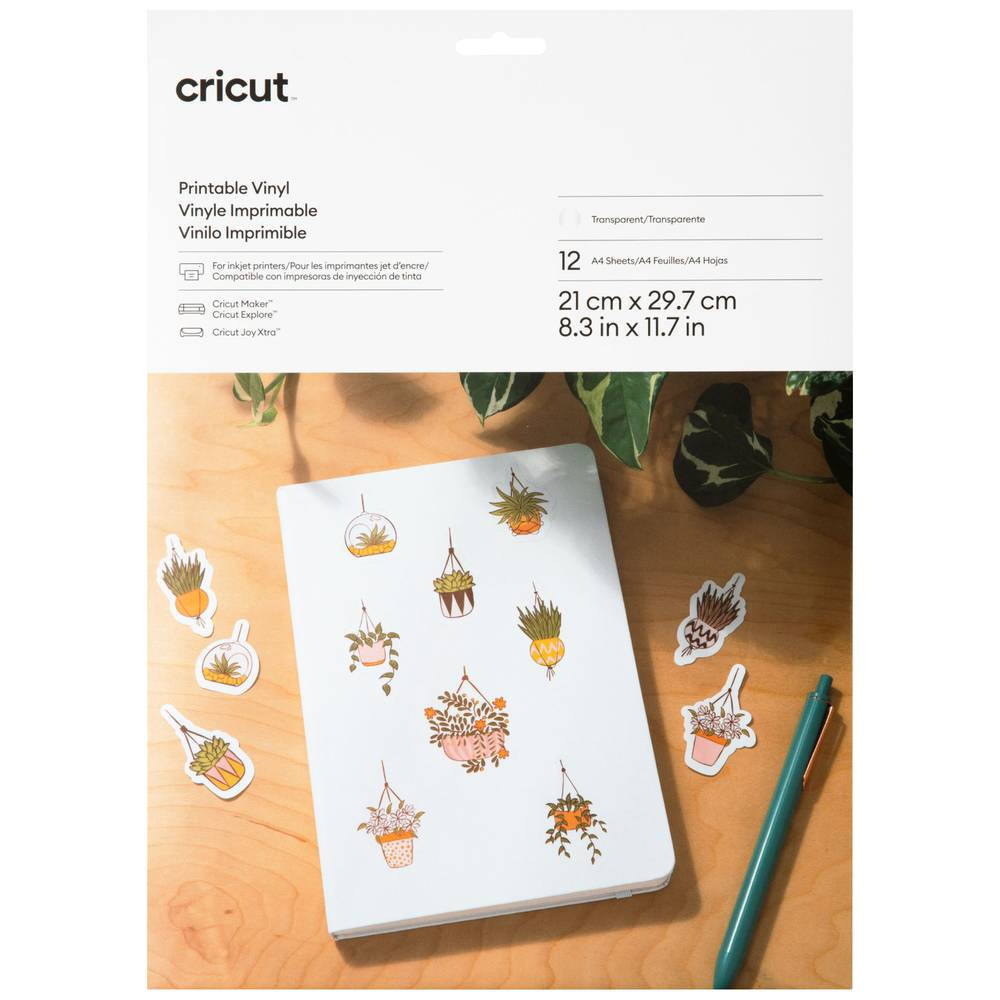 Cricut Printable Vinyl A4 Kit di pellicole Larghezza di taglio 29.7 cm