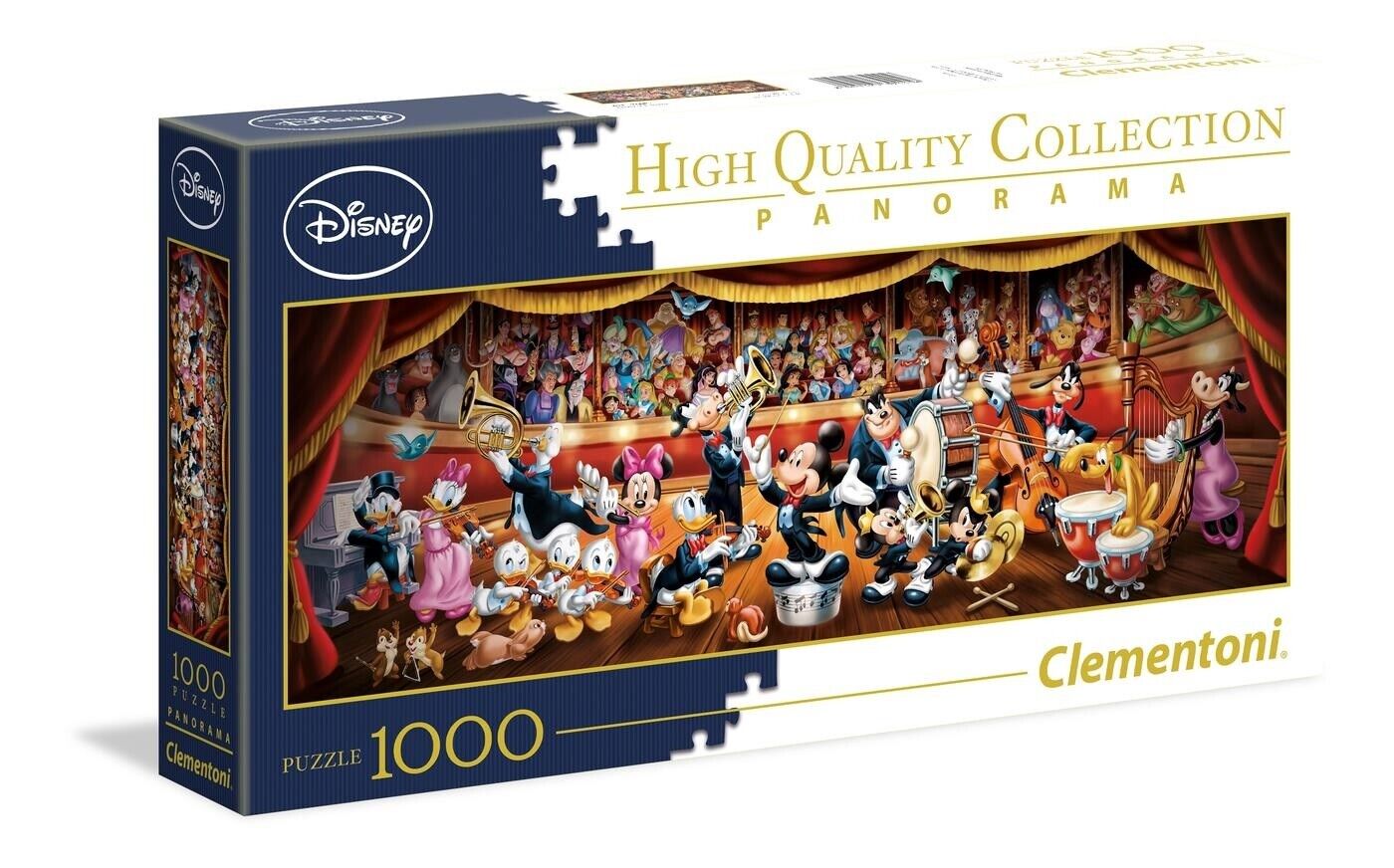 Puzzle Clementoni 1000 pezzi Orchestra Walt Disney Topolino Paperino cm 98x33