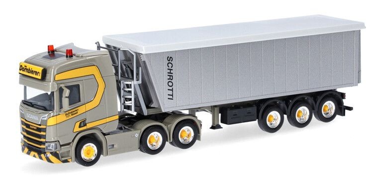 HERPA, SCANIA CR 20 6x4 con cassone a 3 assi DORNBIERER, 1/87,  HER318471