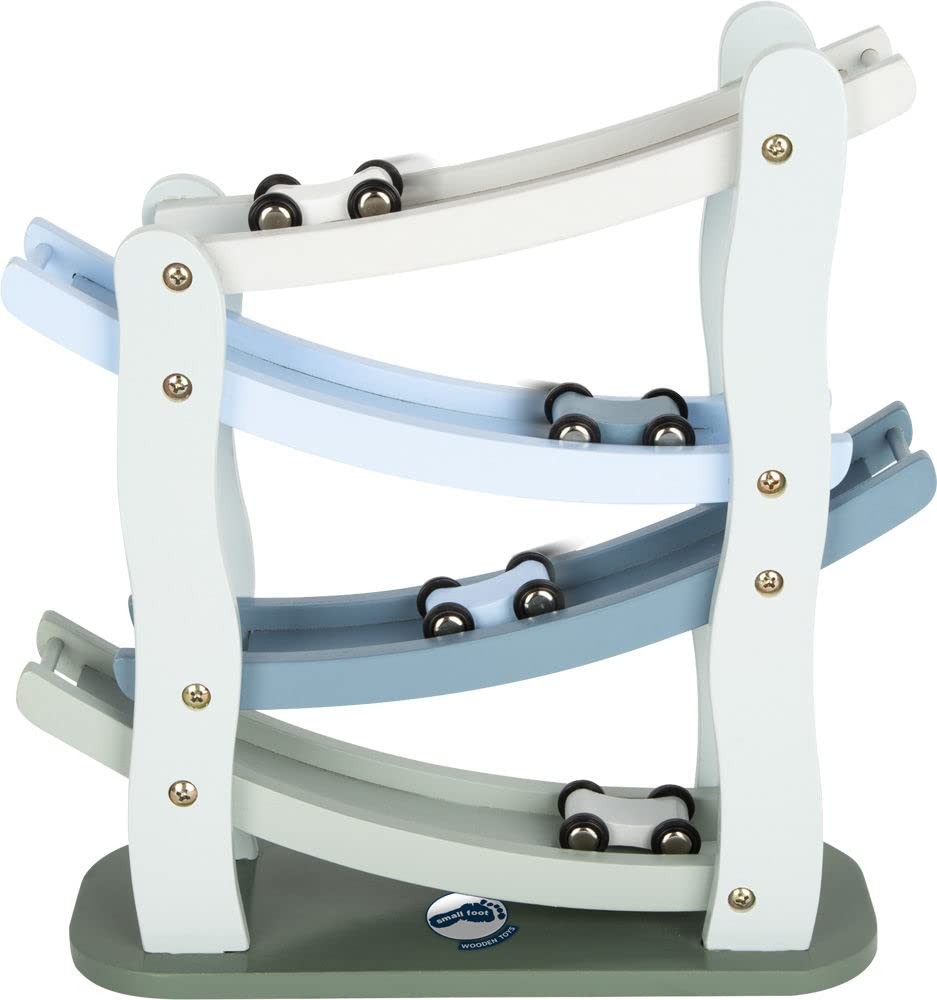 Small Foot 11651 Cascade Style Racing Track with Four Wooden Cars for Children f