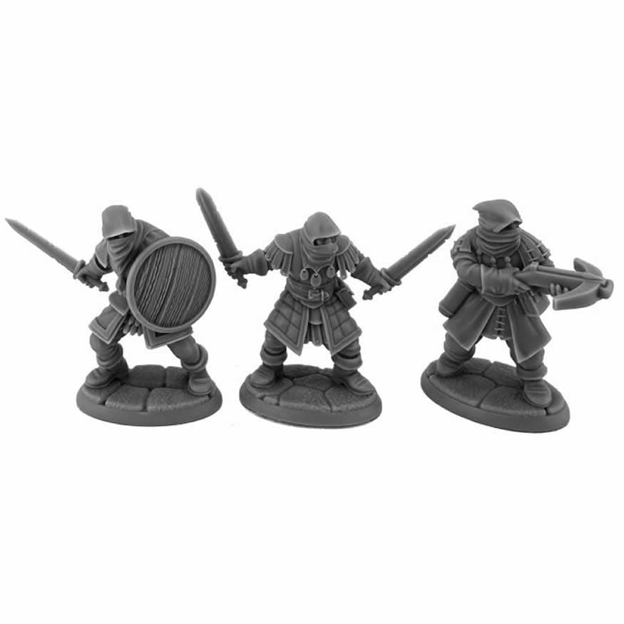 REAPER Bandits Human Brigands Miniature 25mm Heroic Scale Figure Dungeon Dweller
